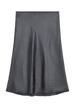 ARKET, ARKET SATIN SLIP SKIRT - Jupe trapèze - dark grey