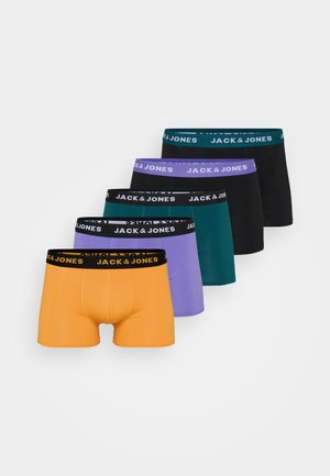 JACBEN TRUNKS 5 PACK - Trunks - black/deep teal/flame orange/purple opulence