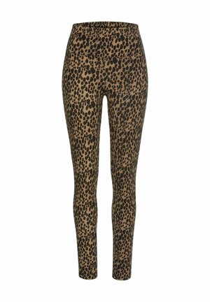 Buffalo, Leggings - Hosen - camelfarben-schwarz