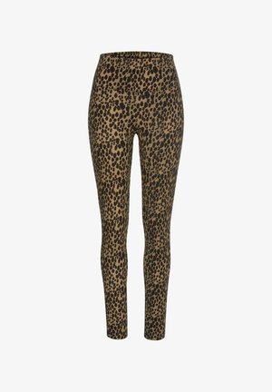Buffalo, Leggings - Hosen - camelfarben-schwarz