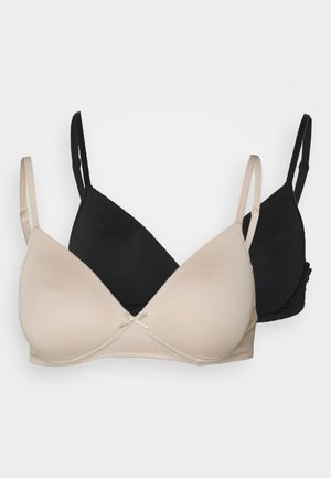 PLAIN 2 PACK - Reggiseno con ferretto - black/opaline