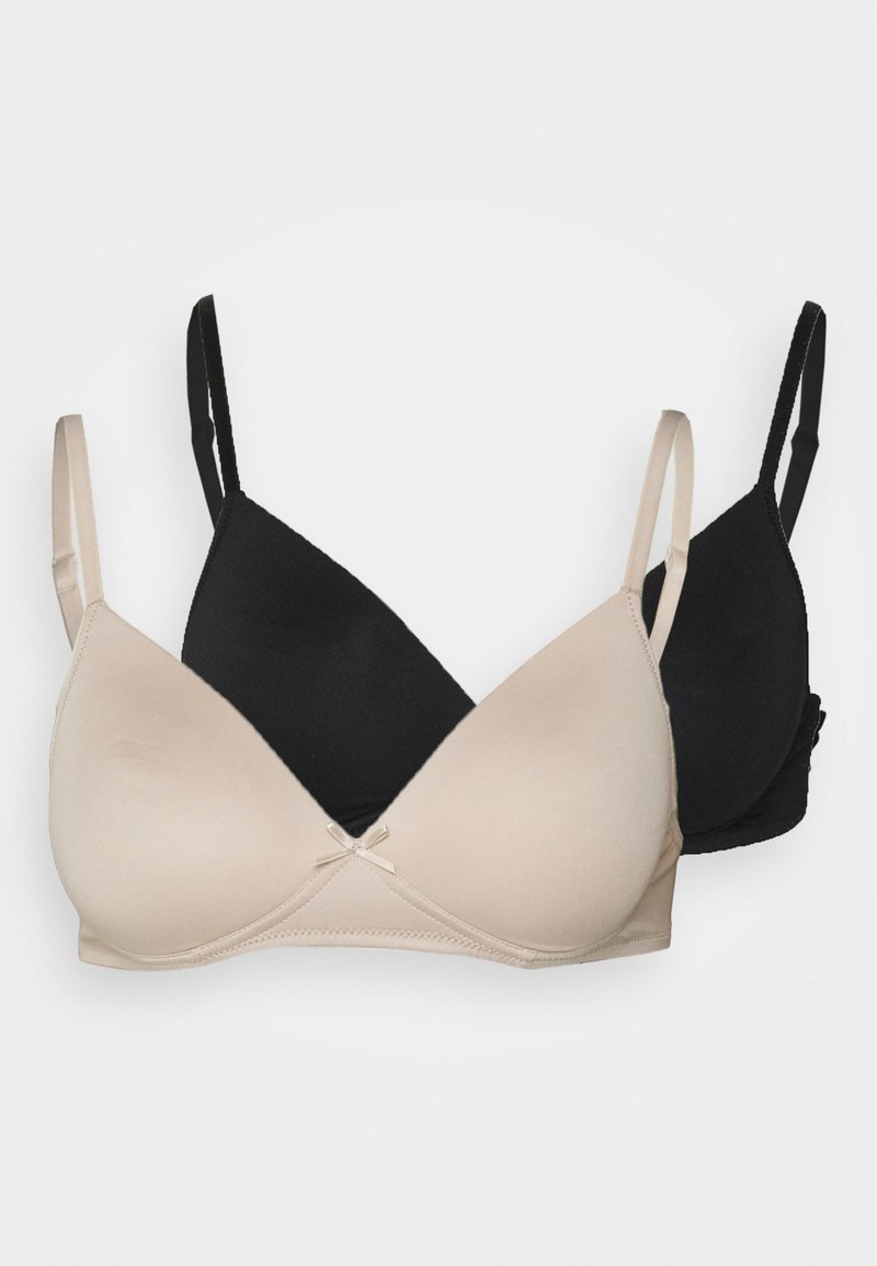 SET 2 Reggiseni Balconcino M&amp;S Con Ferretto Ricamo Colori Lilla/Navy Taglia 38D