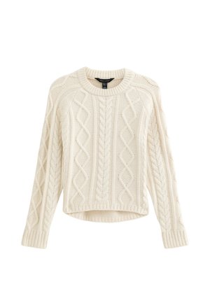 CABLE RAGLAN SLEEVE - Pullover - off white