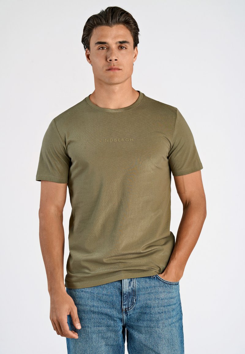 Lindbergh TEE S/S - T-shirt - bas - dk olive