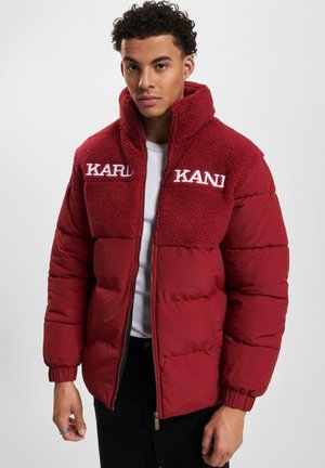 Karl Kani RETRO PUFFER  - Žieminė striukė - darkred