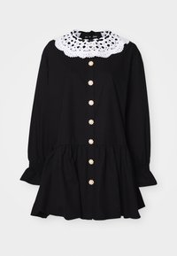 OREL OVERSIZED MINI DRESS - Haljina-majica - black