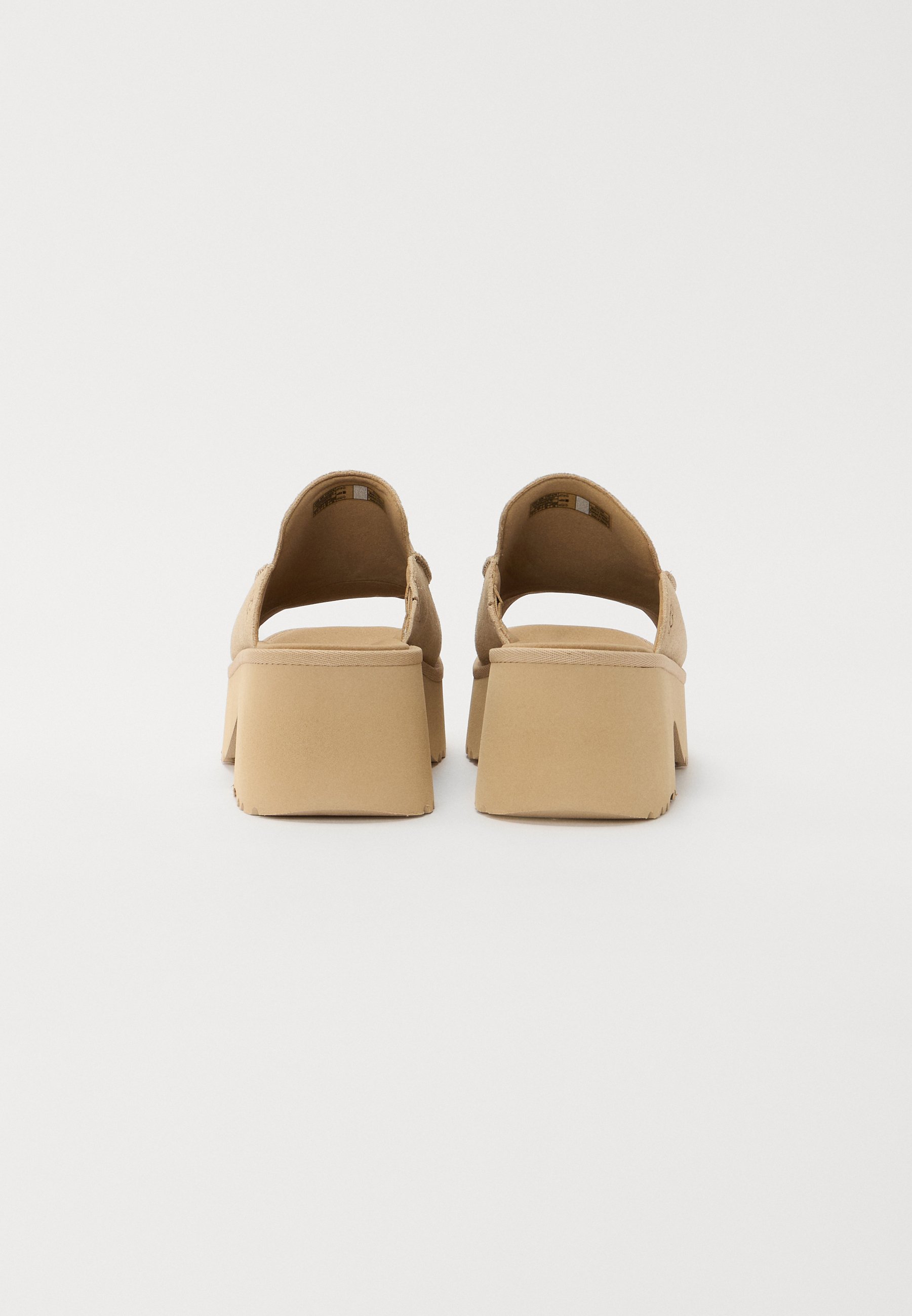 UGG NEW HEIGHTS SLIDE - Wedge sandals - mustard seed/sand
