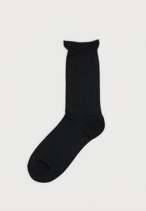 SHIMMER SHEER ROLL - Socks - black