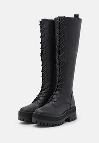 Even&Odd Wide Fit Schnürstiefel - black