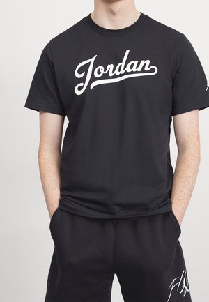 T-shirt med print - black