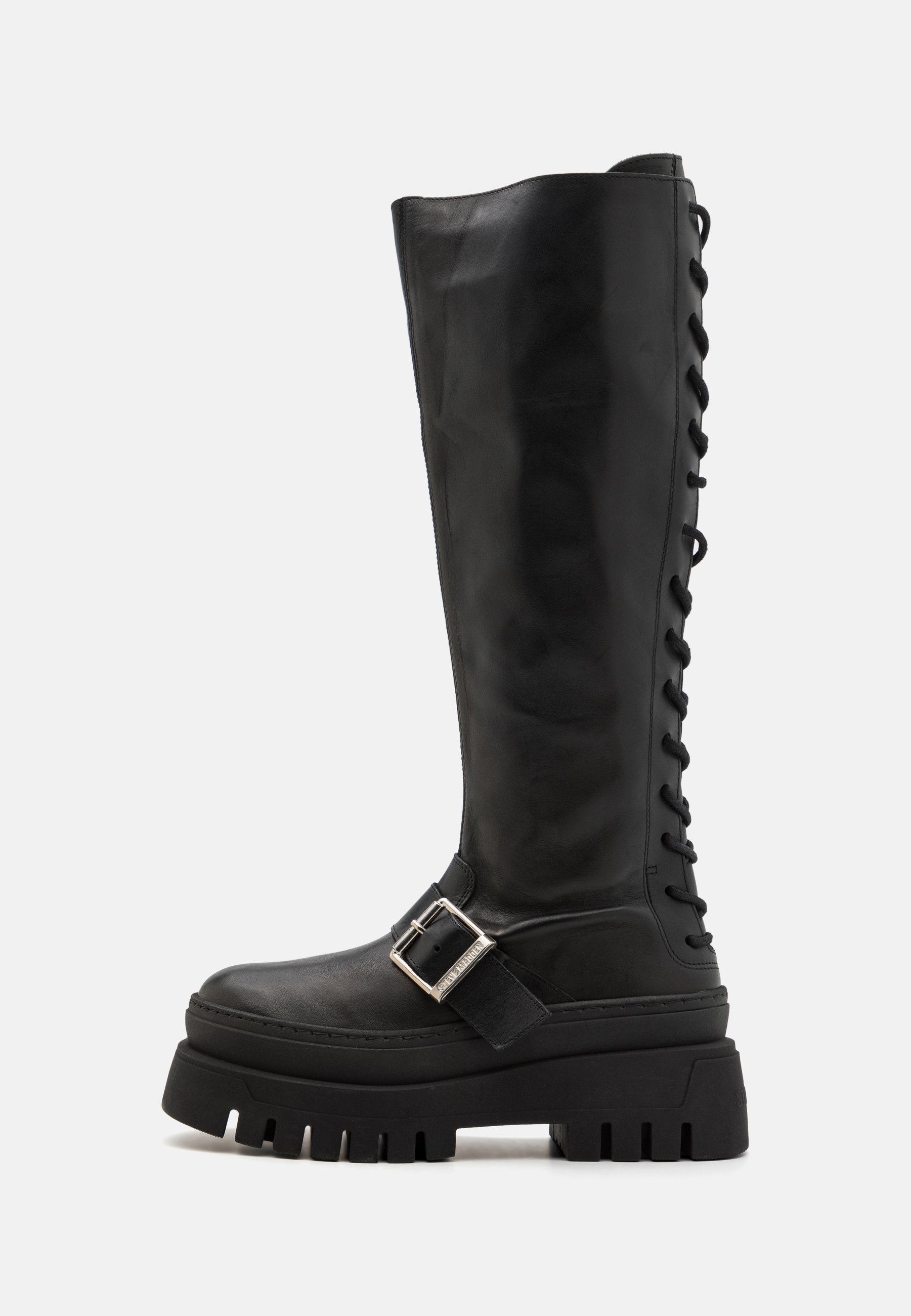 Steve Madden CHEZ - Kozaki na platformie/czarny - Zalando.pl