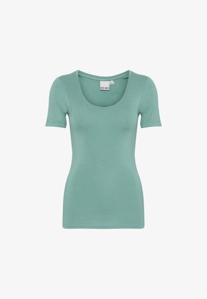 ICHI, ZOLA PLAIN - T-shirt basique - beryl green