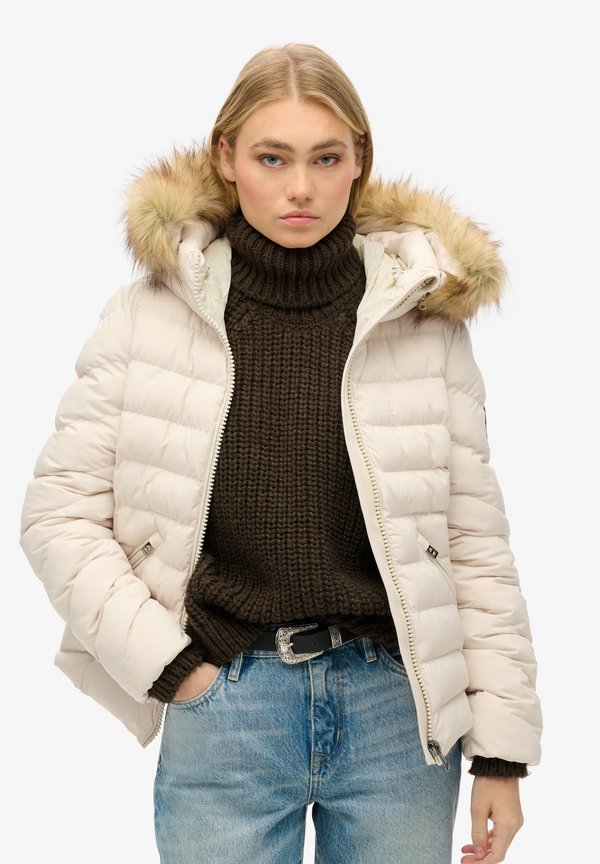 FUJI HOODED PADDED - Winterjacke - beige