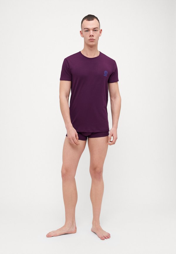 SHORT SLEEVES ROUND NECK TOPEKA NEW LOGO - Undershirt - dark aubergine3