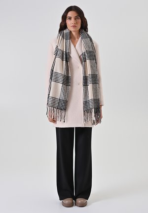 A QUADRI CON FRANGE - Sjaal - beige