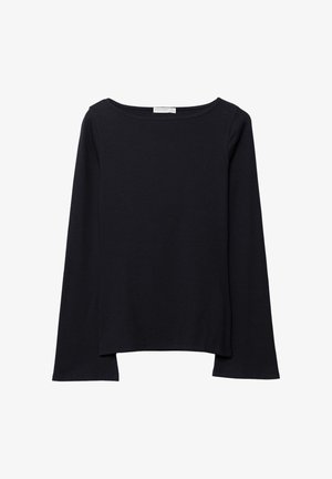 Stradivarius BASIC BELL SLEEV - Långärmad tröja - black