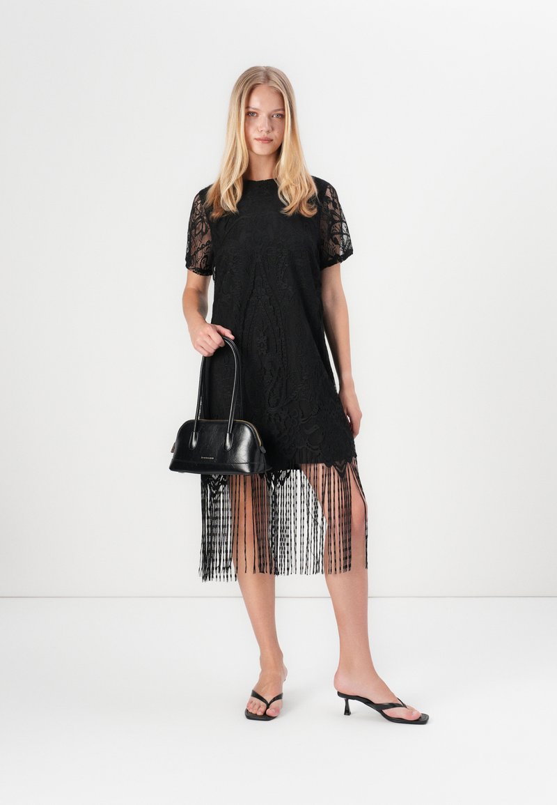 short fringe dress Beaded by Rachel Allan 40537 fringe sequins Fabric Austyn Tassel Feather Mini Dress