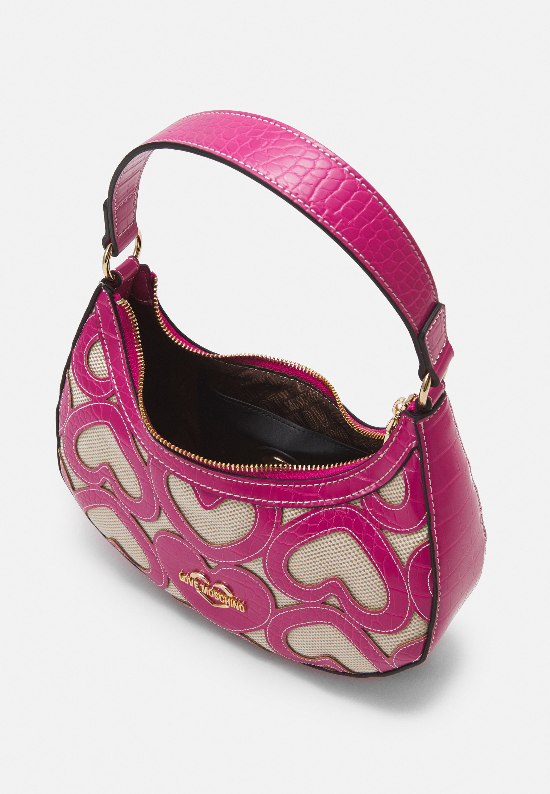 Love Moschino MULTI QUILT HEARTED BAGUETTE - Bolso de mano - fantasy color/ rosa - Zalando.es
