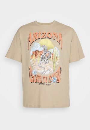 Camiseta estampada - beige