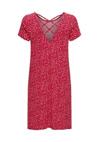 ONLY ONLBERA BACK LACE UP DRESS - Vestido ligero - rot