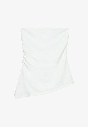 PULL&BEAR, ASYMMETRIC STRAPLESS - TOP - Top - white