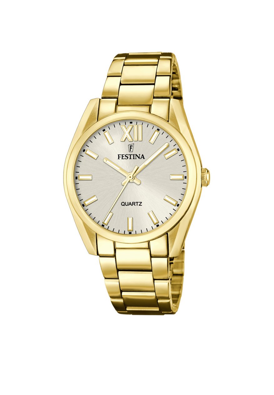 Festina Orologio Uomo F20022/3: Lusso Svizzero Con Cassa In Acciaio, Bracciale A Maglie E Vetro Zaffiro. Placcato Oro PVD - 5
