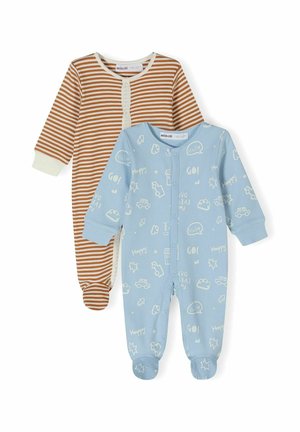 2 PACK LONG SLEEVE  - Sleep suit - beige light blue