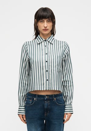 CROPPED CLASSIC SHIRT - Blúzka so zapínaním na gombíky - royal green