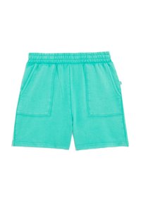 Turquoise sportshorts van zachte stof, met een elastische tailleband, twee voorzakken en een relaxte pasvorm.