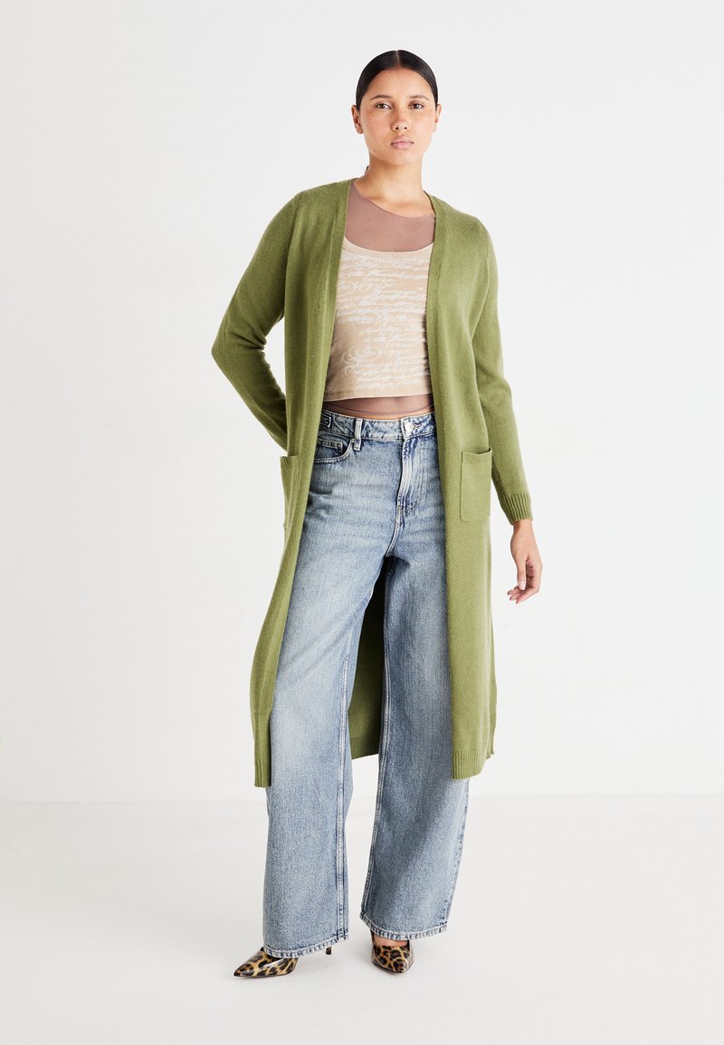ONLY ONLLESLY OPEN LONG CARDIGAN  - Cardigan - winter moss melange