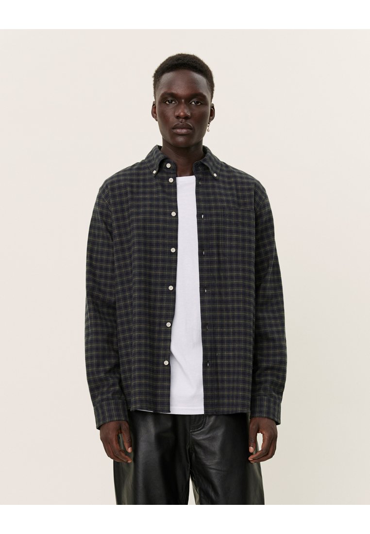 Les Deux KENT CHECK - Ing - pine green/black
