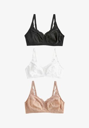 TOTAL SUPPORT FULL CUP 3 PACK - Sujetador con aros - black white nude
