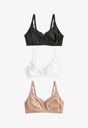 TOTAL SUPPORT FULL CUP NON 3 PACK - Bøjle-bh - black white nude