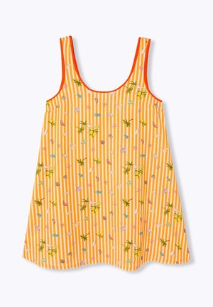 Promod, ROBE COURTE IMPRIMÉE - Robe de jour - rayé jaune