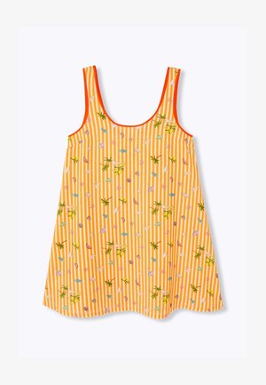 Promod, ROBE COURTE IMPRIMÉE - Robe de jour - rayé jaune