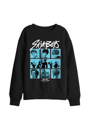 NETFLIX, KPOP DEMON HUNTERS SAJA BOYS POSTERIZED SQUARES UNISEX - Sweatshirt - black
