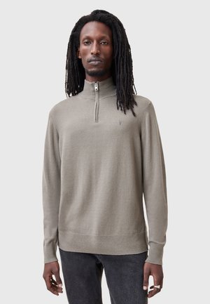 KILBURN ZIP FUNNEL - Strickpullover - beige