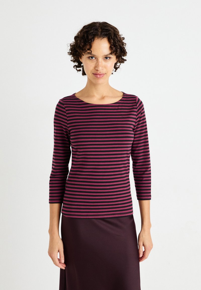 ONLY ONLFIFI BOX  - Tops ar garām piedurknēm - burgundy/black