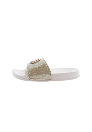 Slip-on sandaler - gold white
