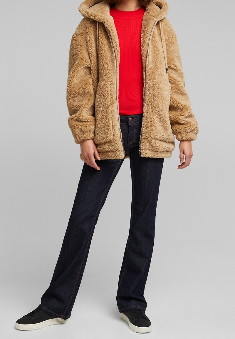 Esprit Clothing Esprit Teddy Shearling Coat Teddyfutter Cordjacke Esprit Cosy Club Teddy Jacket Wine Edge Clothing