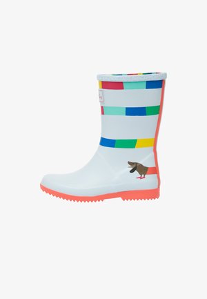 FLEXIBLE PRINTED - Wellies - blue rainbow dog