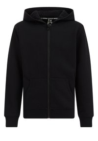 WE Fashion MET CAPUCHON - Cipzáras pulóver - black