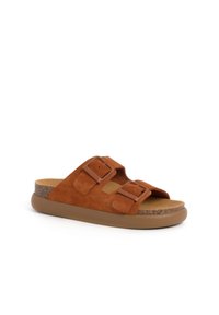 Scholl NOELLE CHUNKY - Pantofle - cognac
