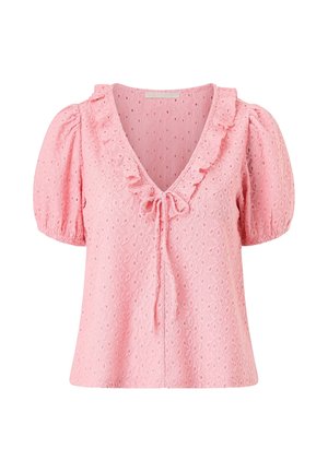 Ellos Collection, OBERTEIL MIT EINEM LOCH-MUSTER. - Blouse - corall