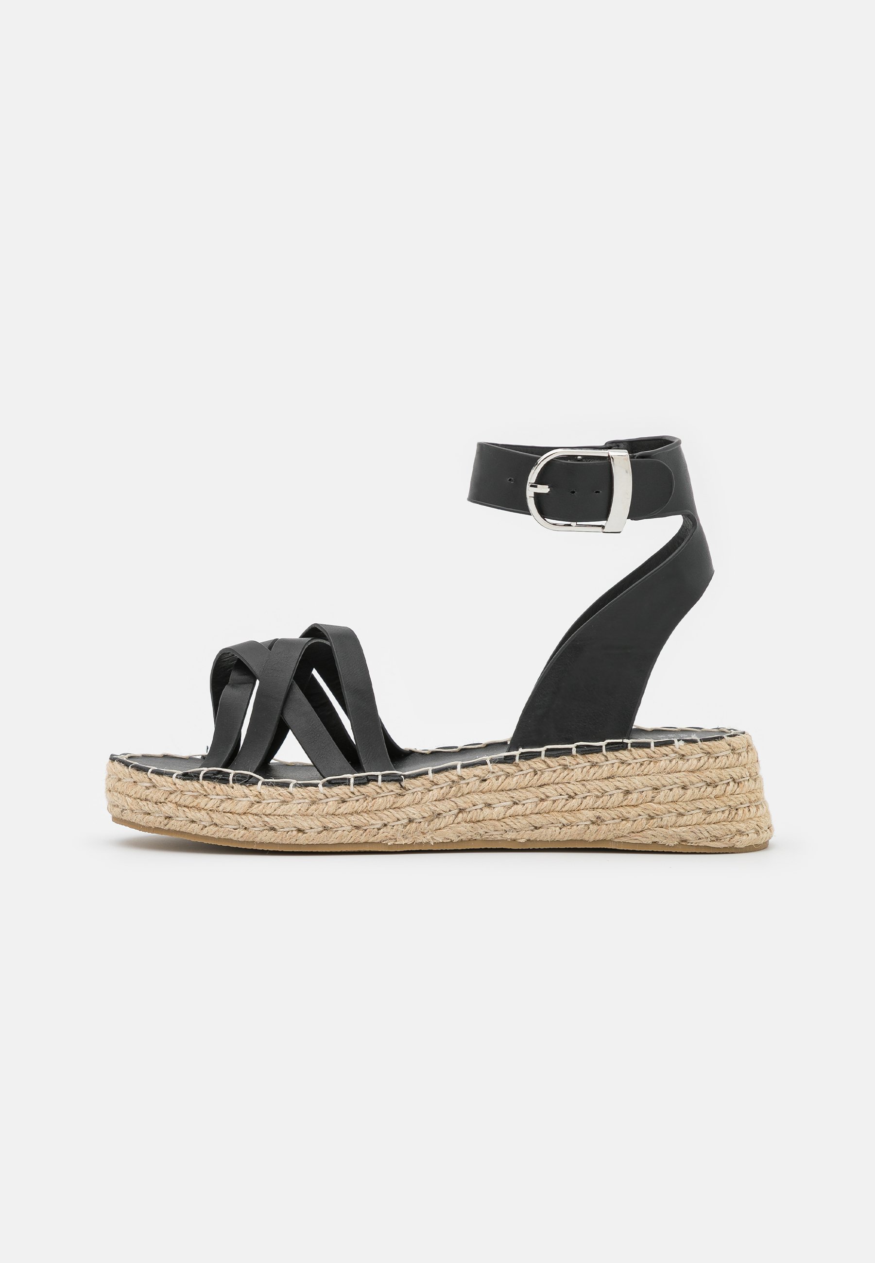black 2 strap platform sandals