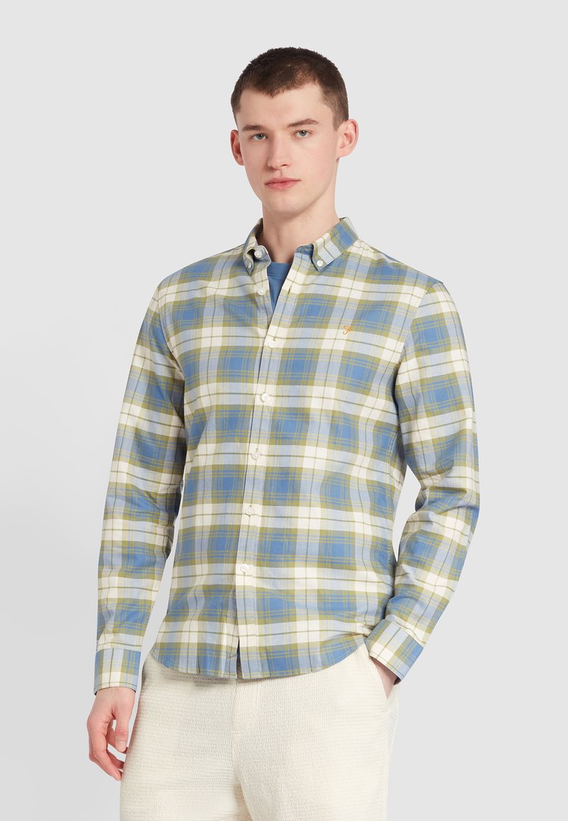 Farah - BREWER SLIM FIT CHECK SHIRT - Shirt - sheaf blue, Enlarge