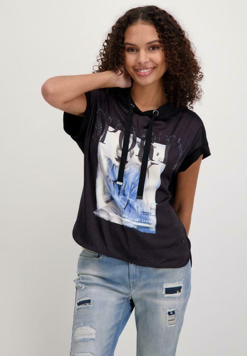 Damen Kleider | Monari T-Shirt print schwarz - EO42132 Damen Kleider | Monari T-Shirt print schwarz - EO42132