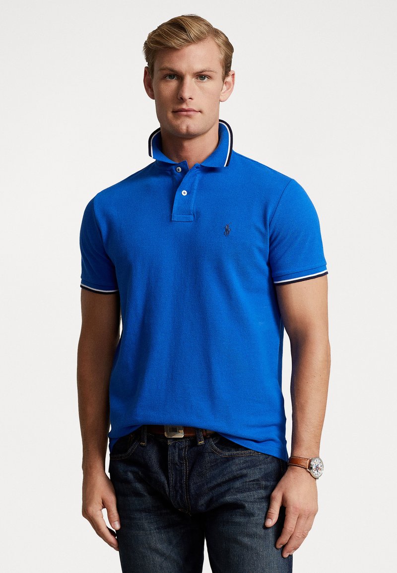 Polo Ralph Lauren - CUSTOM SLIM FIT MESH POLO SHIRT - Polo shirt - heritage blue, Enlarge