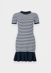 STRIPE FLARE MINI - Φόρεμα-πουλόβερ - midnight blue