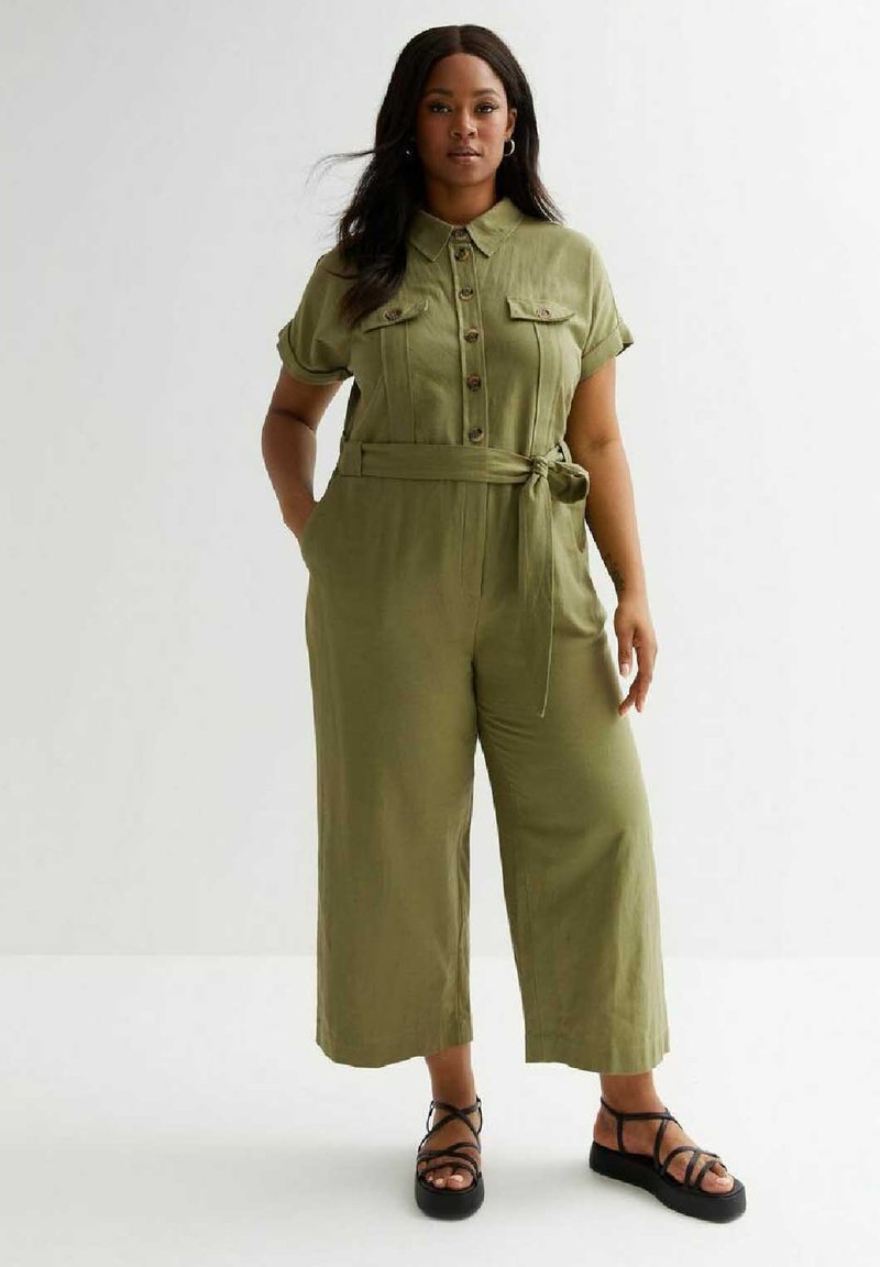 New Look Curves CURVES JUMPSUIT Jumpsuit khaki/olijfgroen Zalando.be